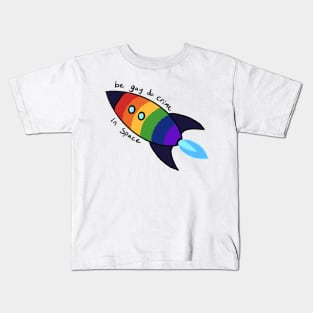 Be Gay Do Crime In Space (black) Kids T-Shirt